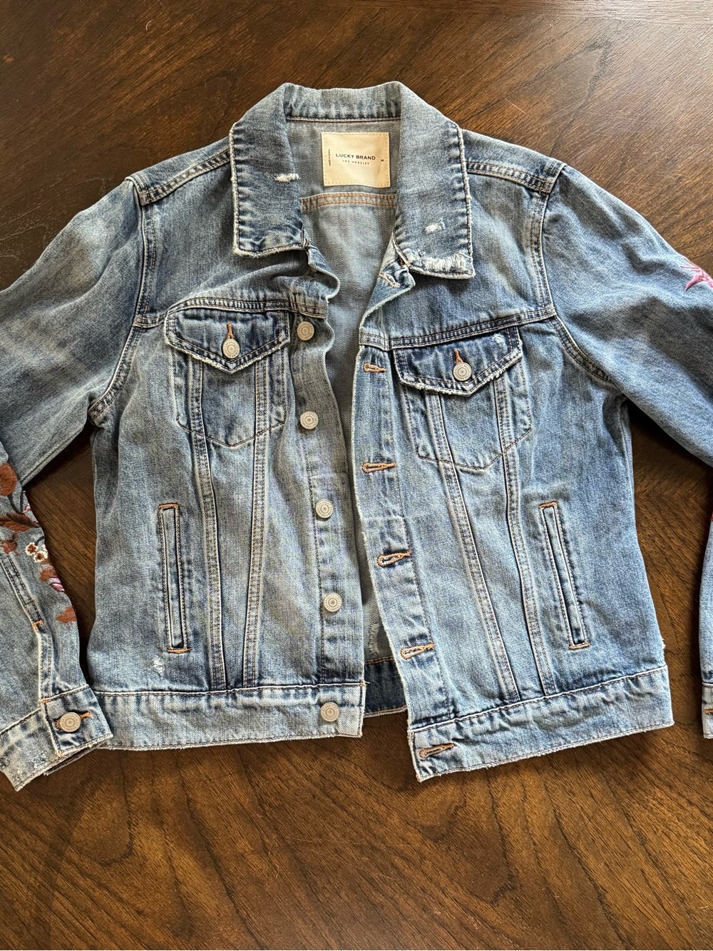 Lucky Brand Light Wash Blue Denim Jean Jacket
